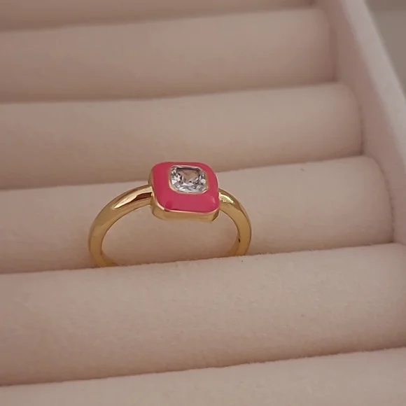 Pink Bling Resizable Ring - Picture 3 of 4